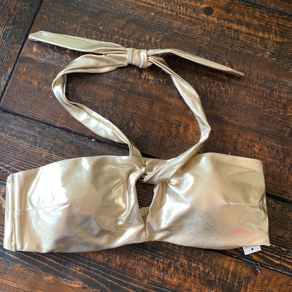aerie Other - Aerie large gold bikini halter top